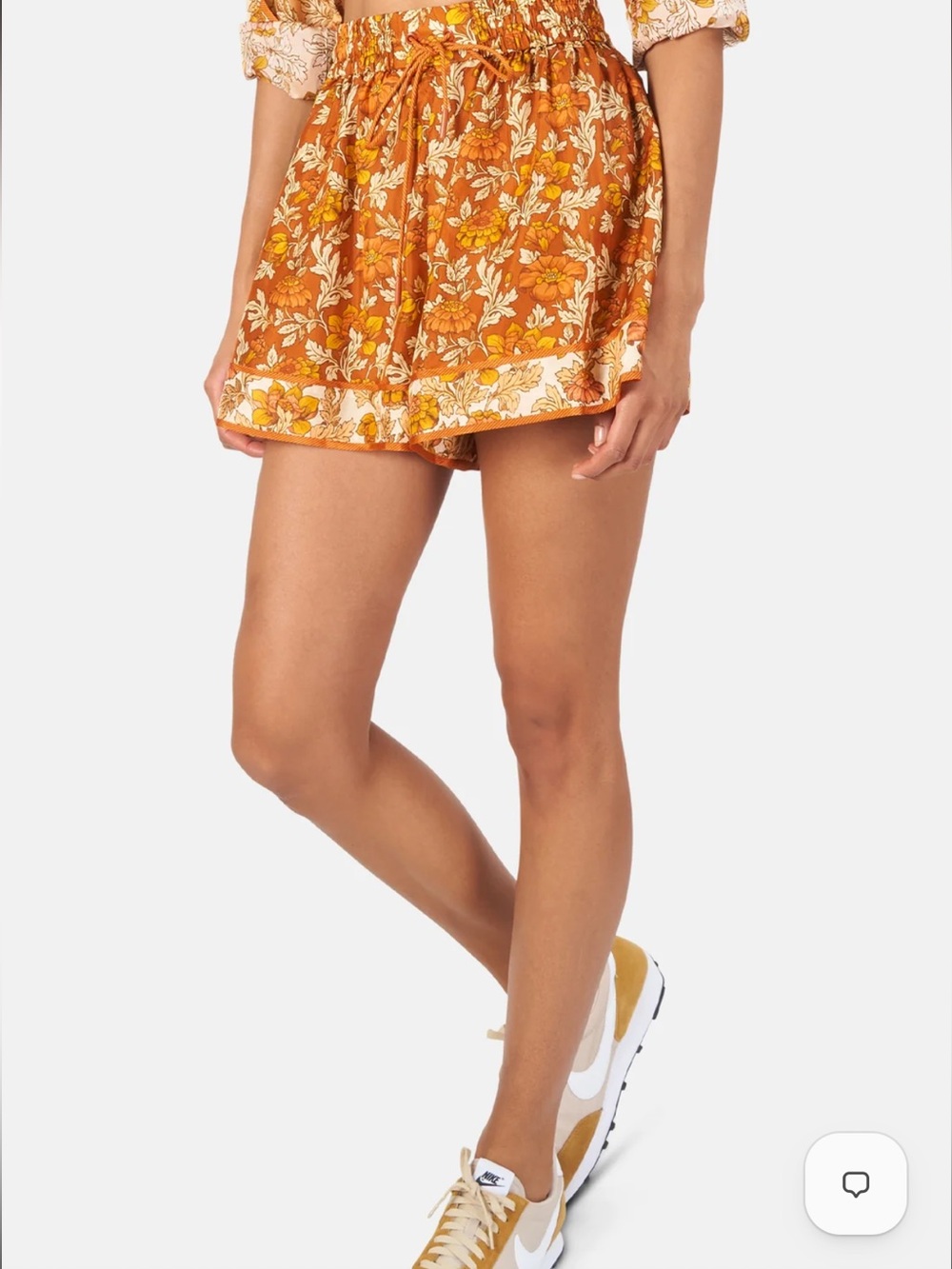 ZIMMERMANN ANDIE RELAXED SHORT TERRACOTTA FLORAL(3)